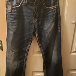 Mens silver jeans